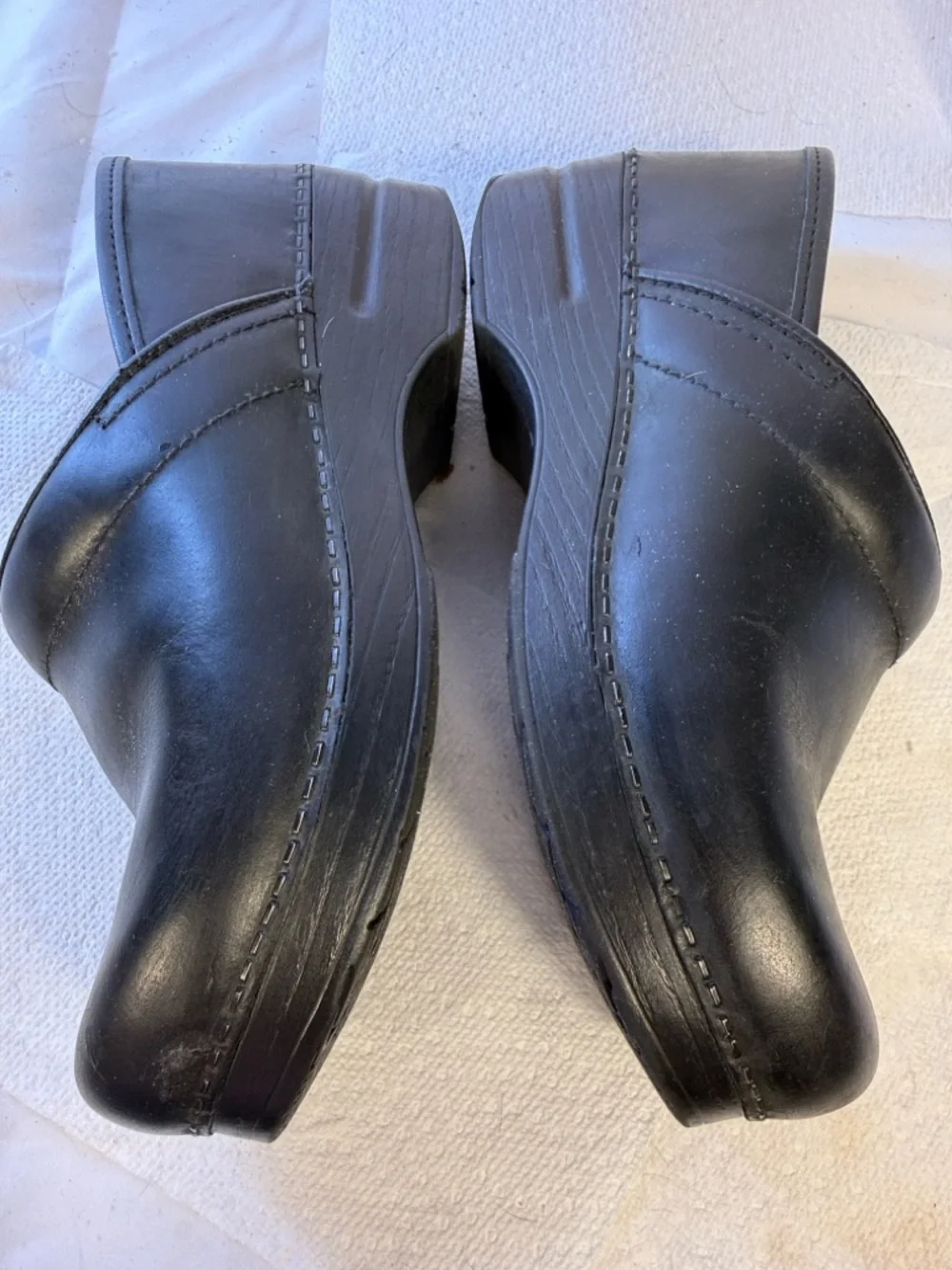 DANSKO BLACK LEATHER PROFESSIONAL CLOGS SIZE EU 38 or 7.5-8 - Picture 2 of 15